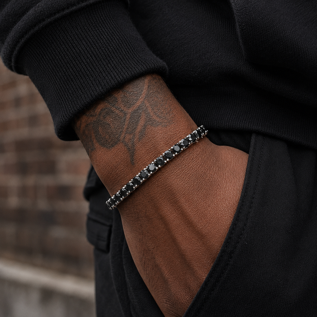 4mm Black Diamond Tennis Chain
