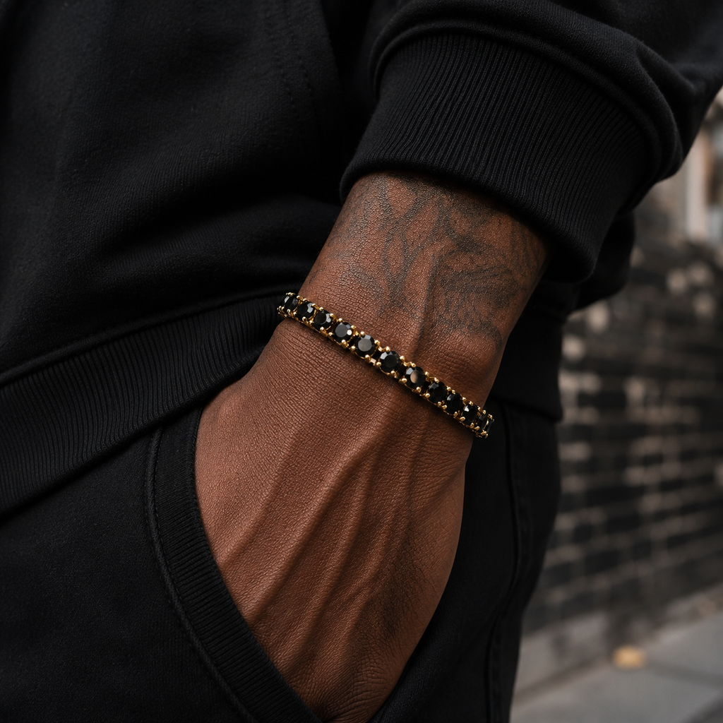 4mm Black Diamond Tennis Chain