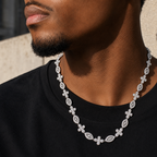 Diamond Eye Cross Necklace Chain