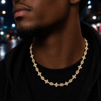Diamond Eye Cross Necklace Chain