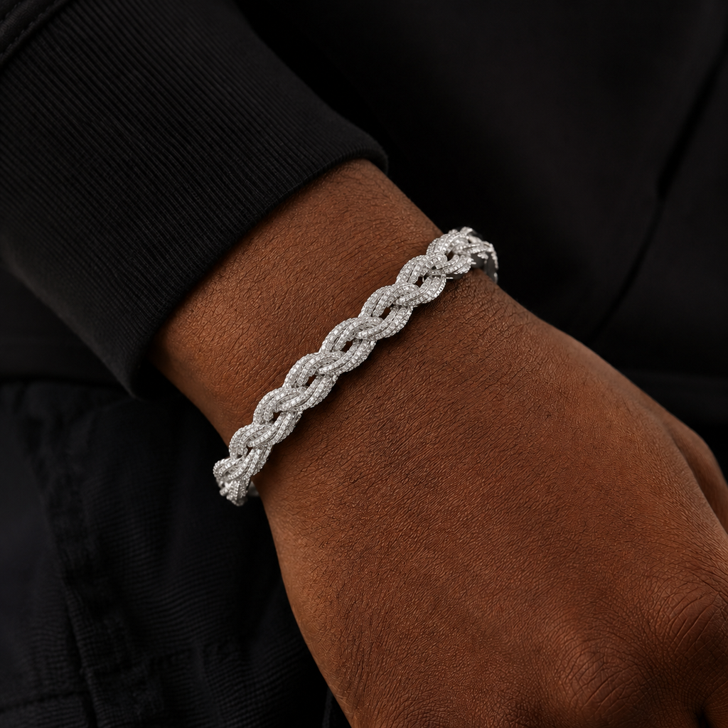 8mm Diamond Rope Chain Bracelet