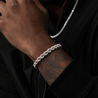 8mm Diamond Rope Chain Bracelet