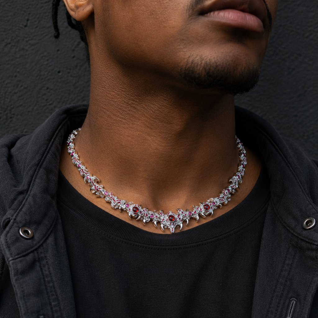 Spiky Parasite Red-Eyed Thorn Necklace
