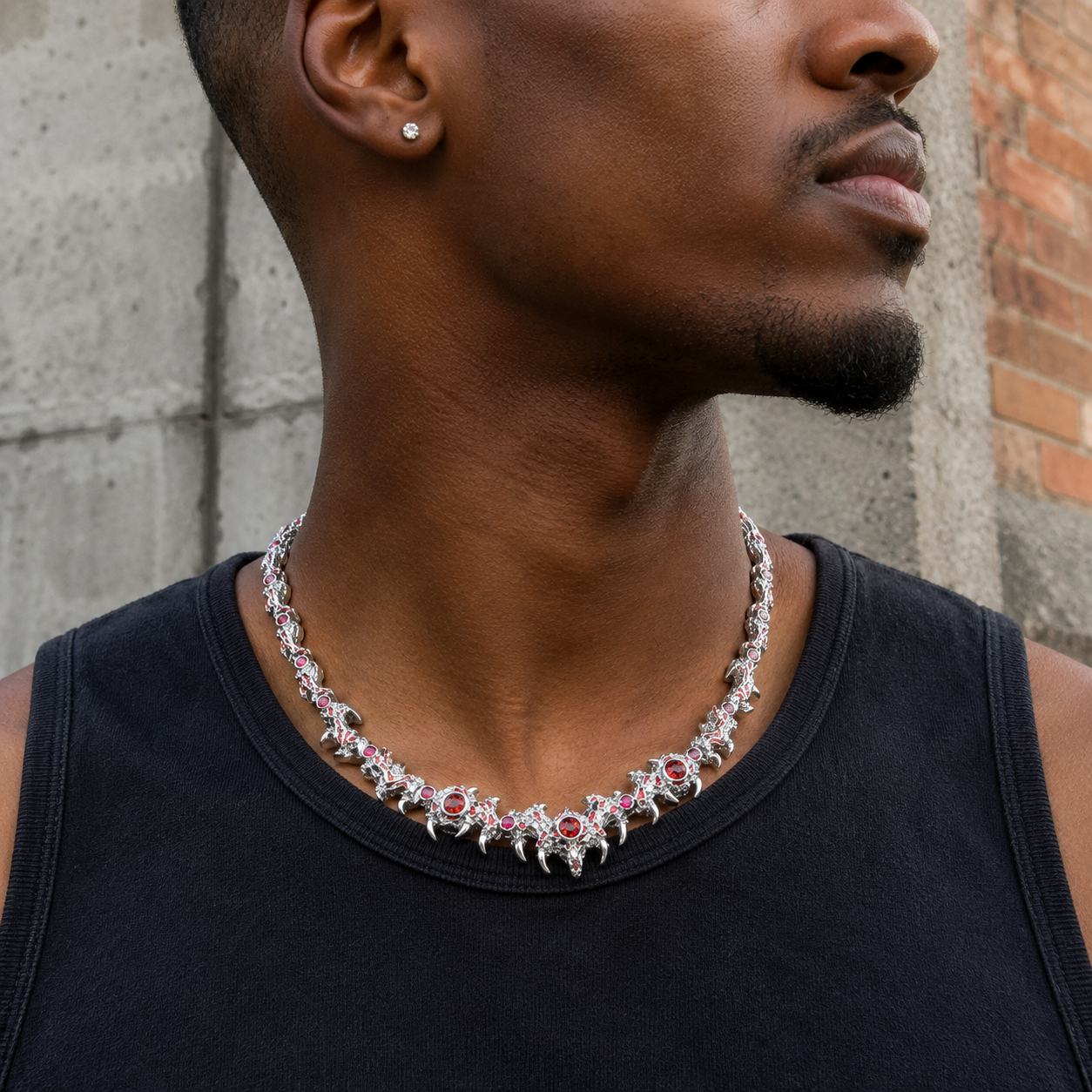 Spiky Parasite Red-Eyed Thorn Necklace