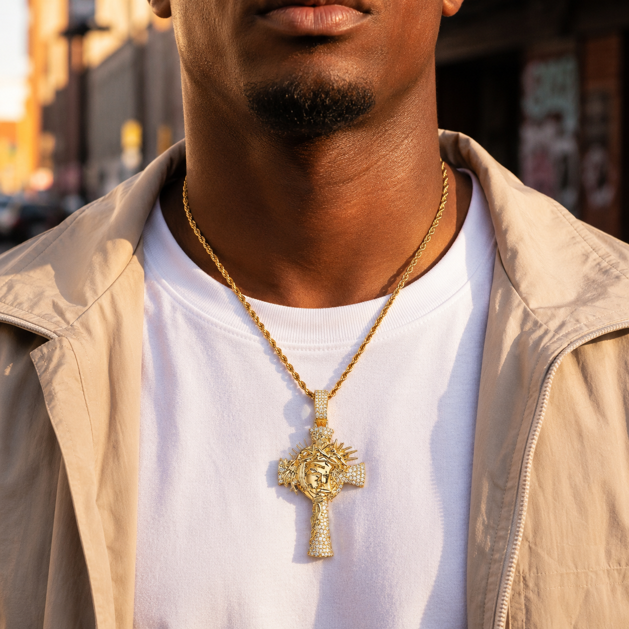 Crown of Thorns Cross Pendant