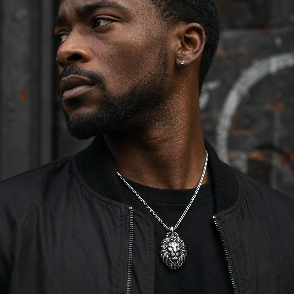 Punk Lion Head Pendant