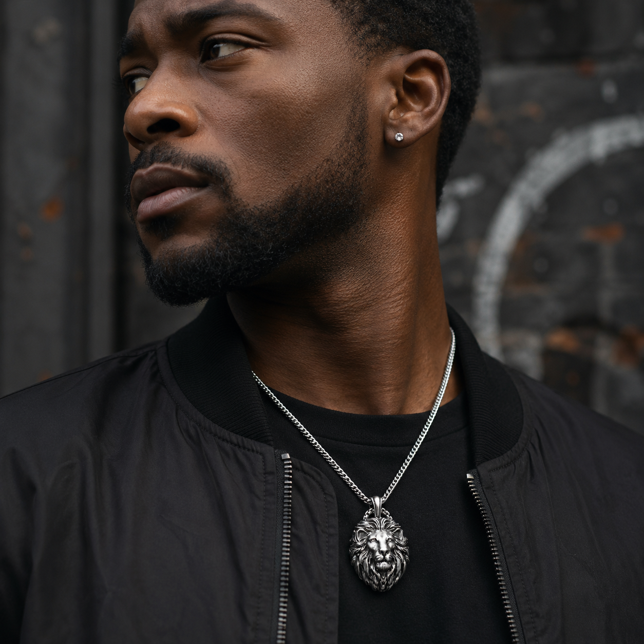 Punk Lion Head Pendant