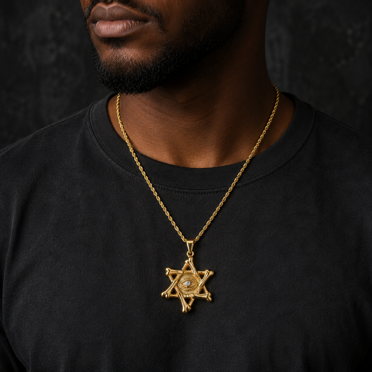 David's Star Eye-Shaped Pendant