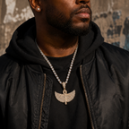 Hip Hop Big Wings Anhe Cross Pendant