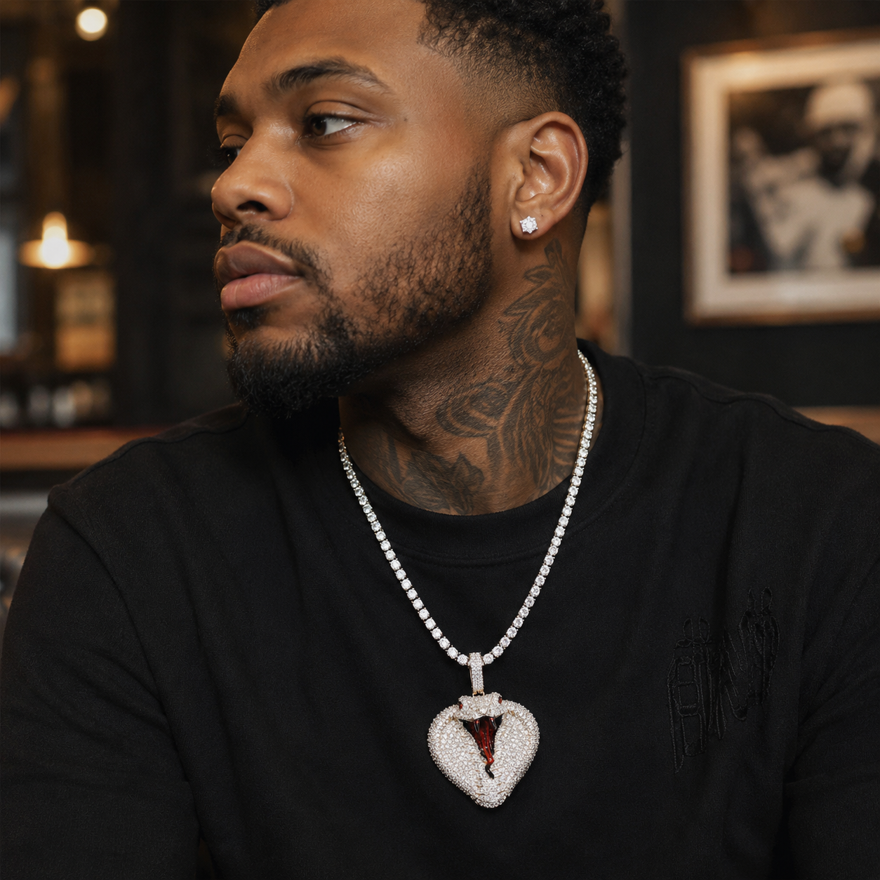 Hip Hop Cobra Diamond Pendant