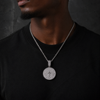 Hip Hop Disc Cross Diamond Pendant