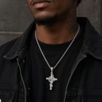 Hip Hop Colorful Snake Cross Pendant