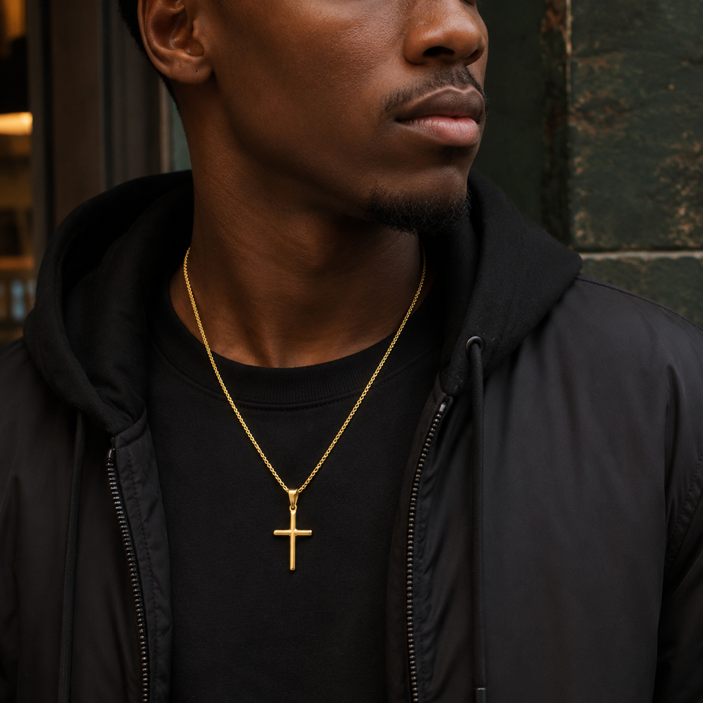 Hip Hop Gold-Plated Cross Pendant