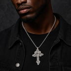 Rose cross pendant