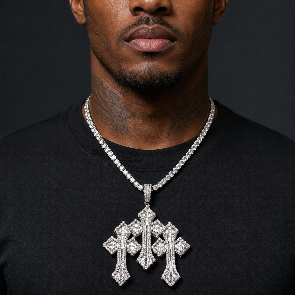 Hip Hop Cross Pendant
