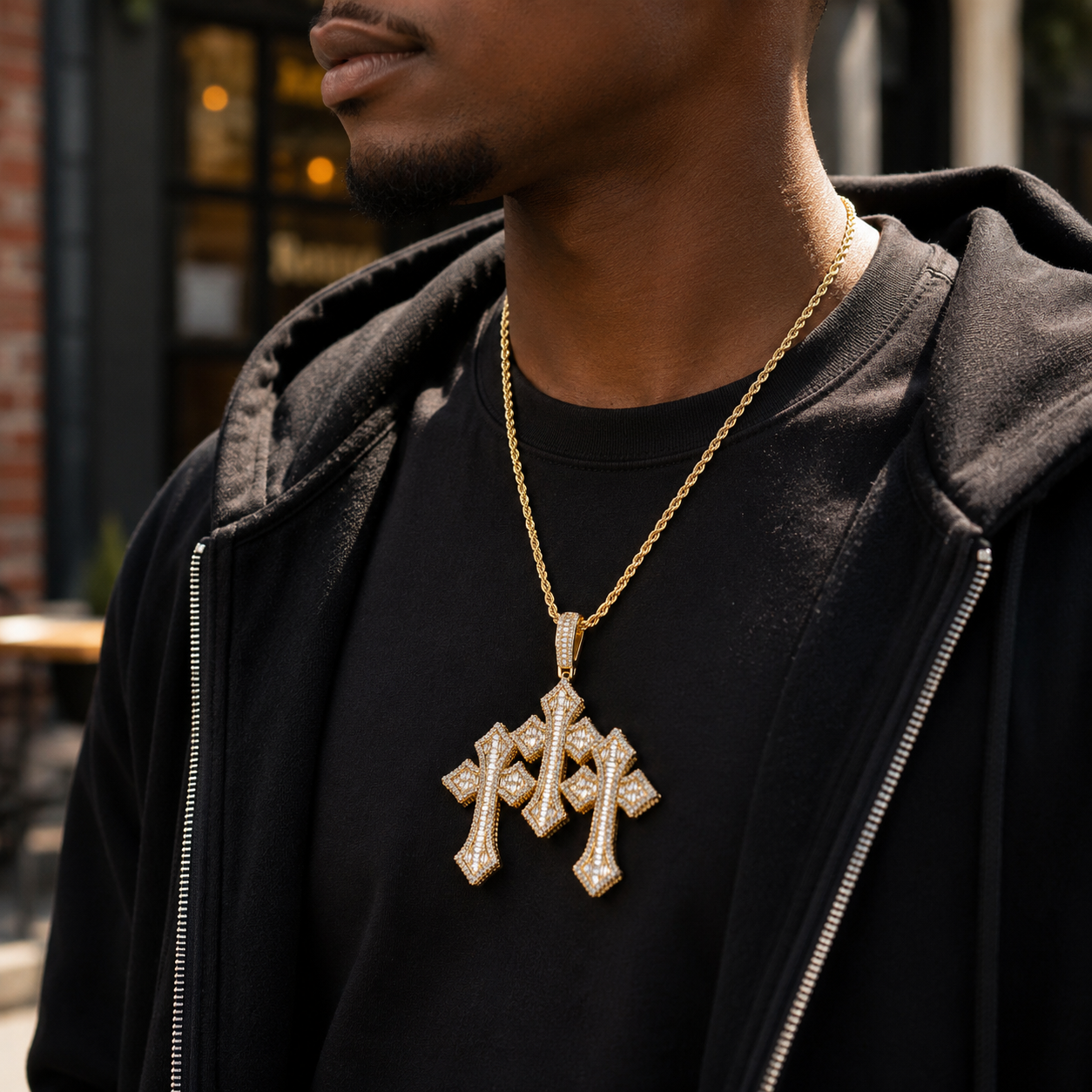 Hip Hop Cross Pendant