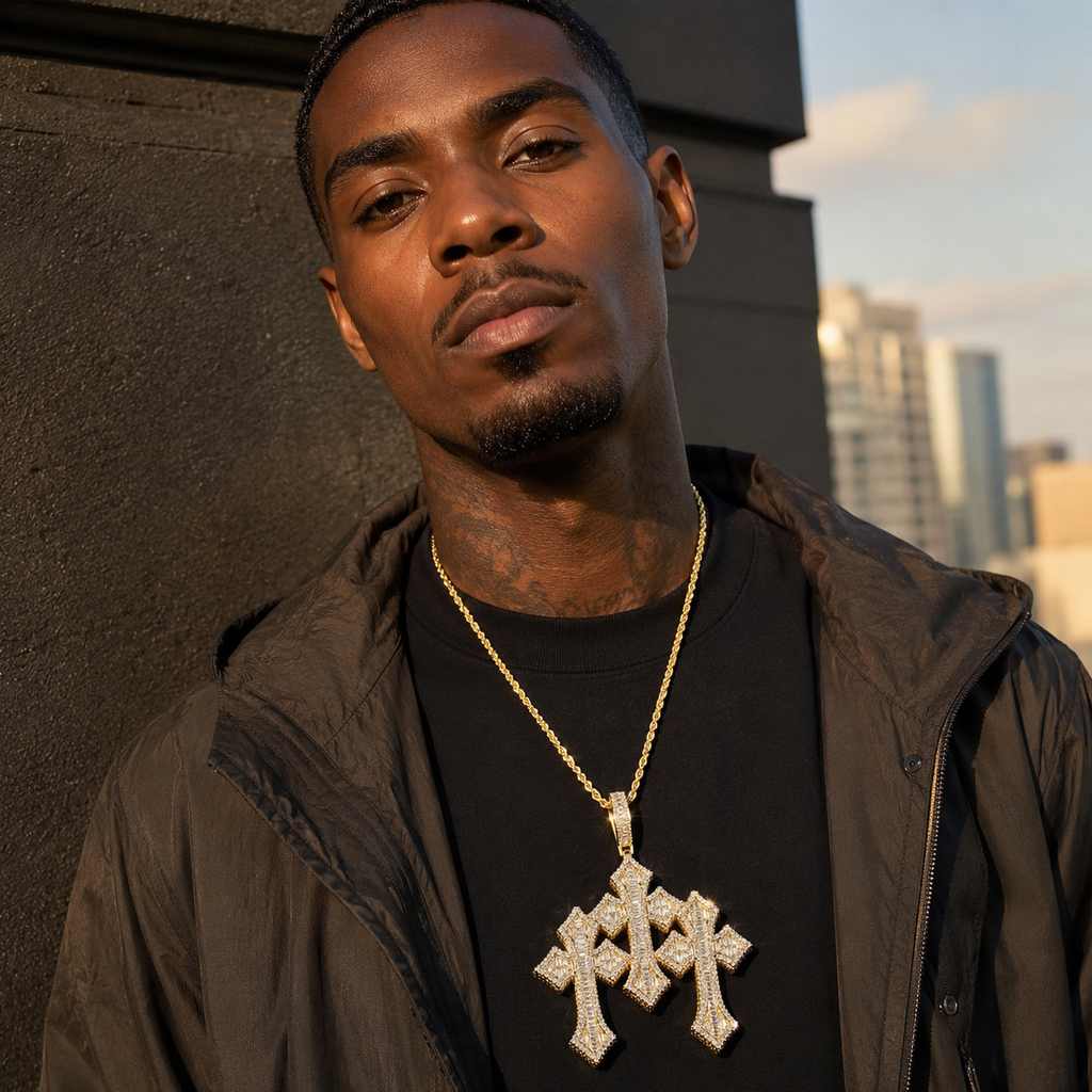 Hip Hop Cross Pendant