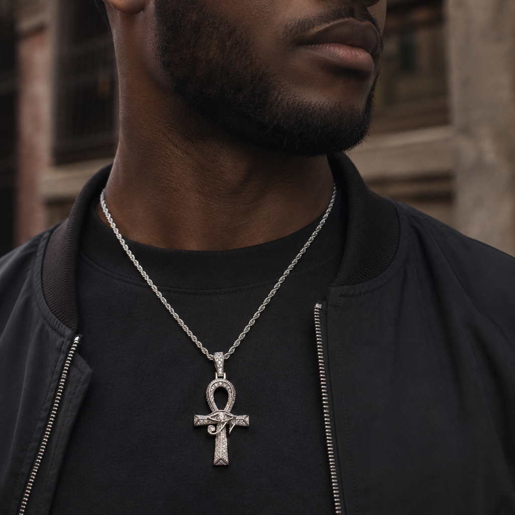 Eye of Horus Ankh Cross Pendant