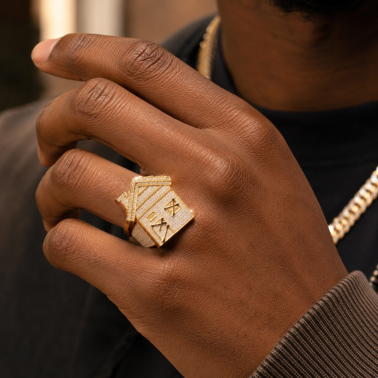 Hip-Hop House-shaped Ring