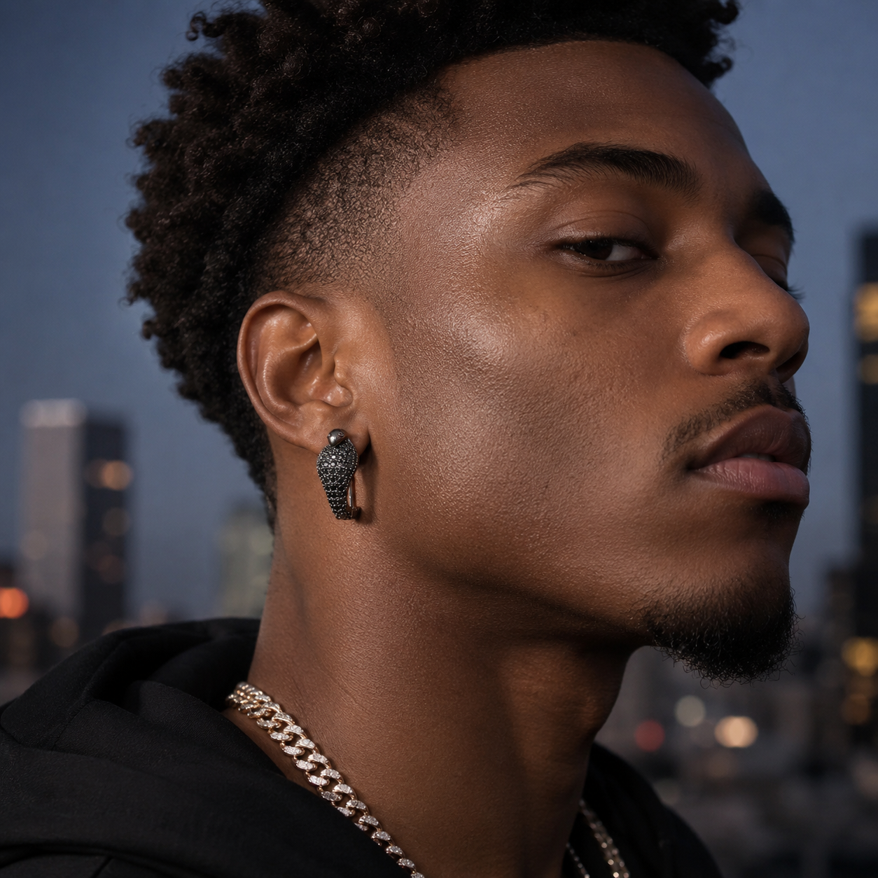 Hip Hop Diamond Cobra Earrings