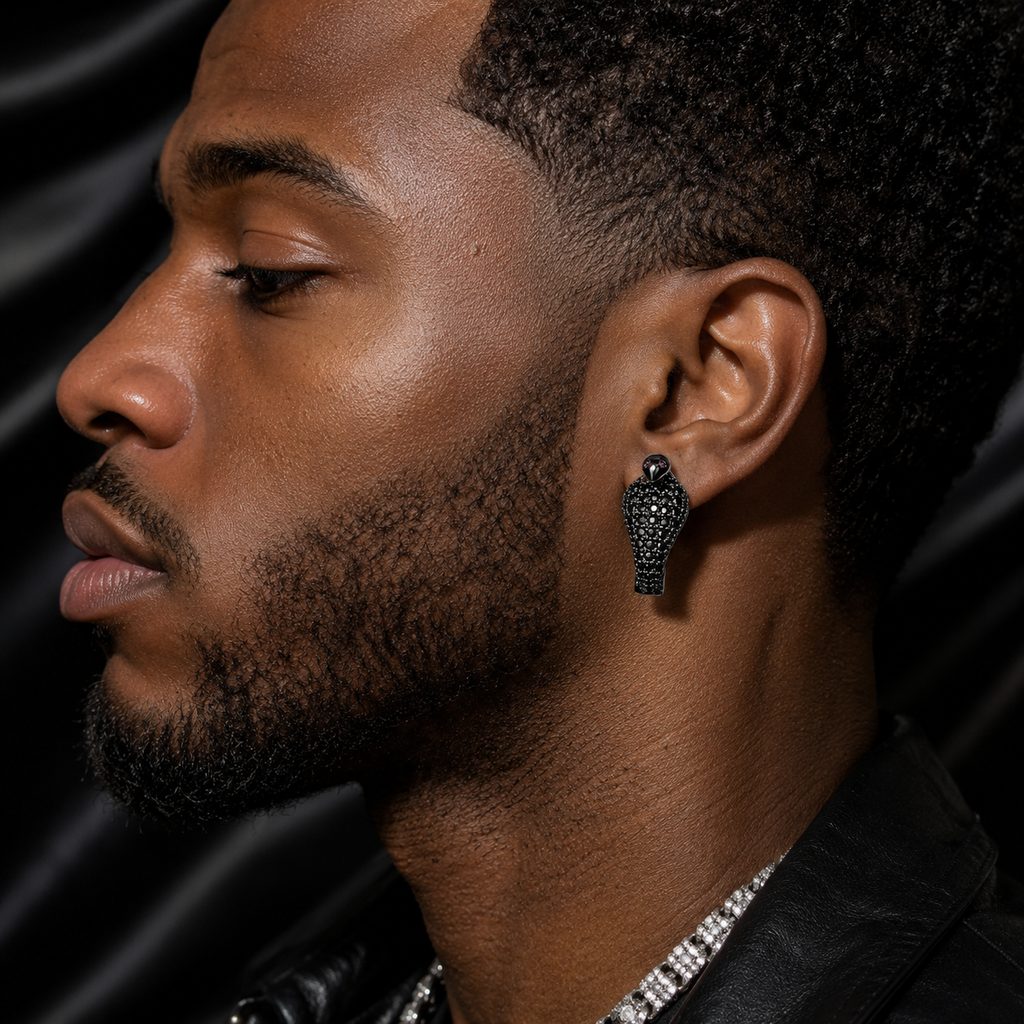 Hip Hop Diamond Cobra Earrings