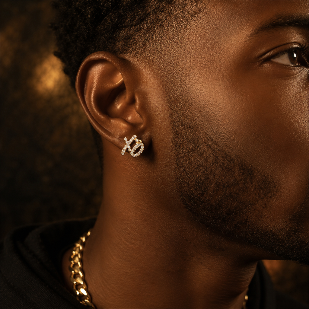 Hip Hop XO Full Diamond Earrings