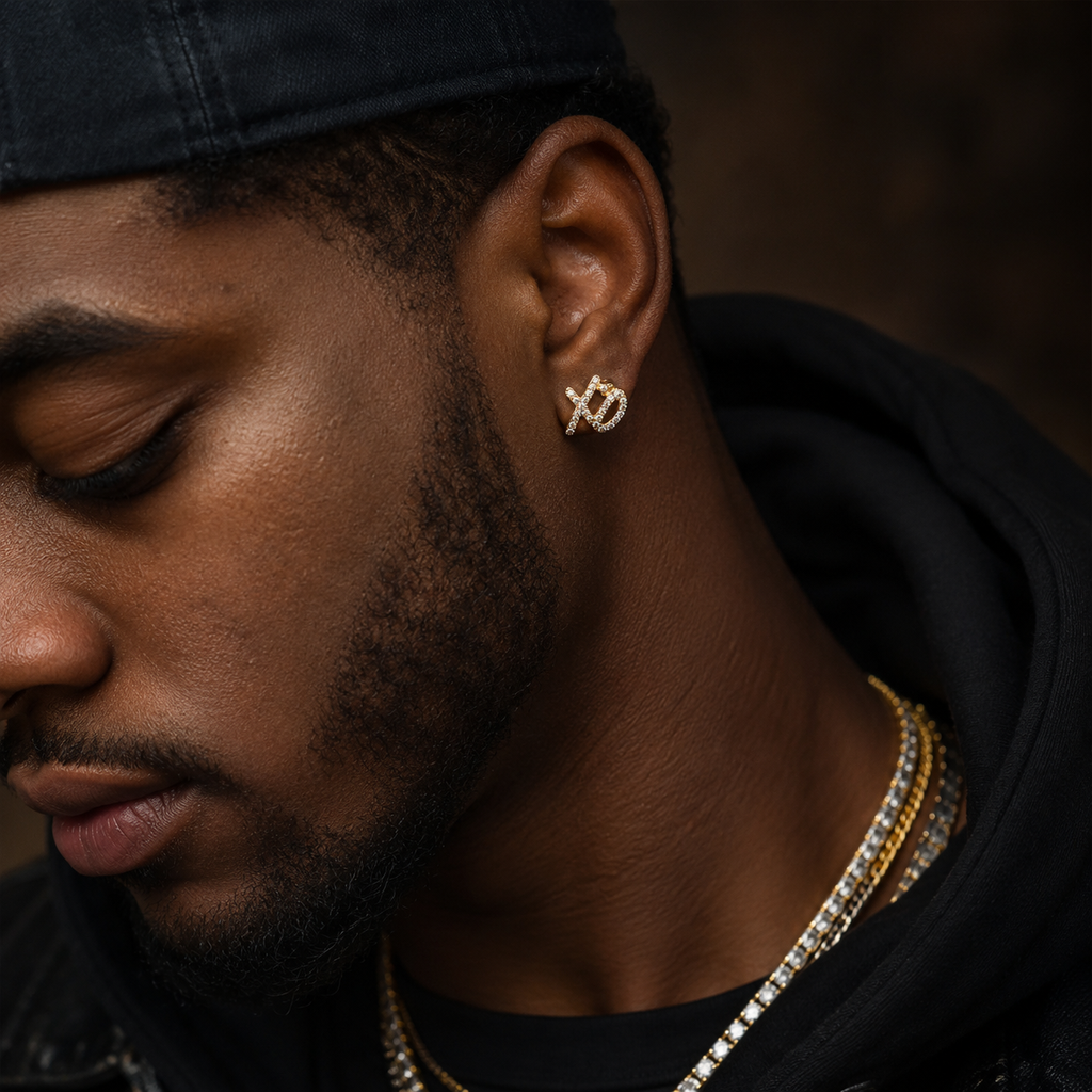 Hip Hop XO Full Diamond Earrings