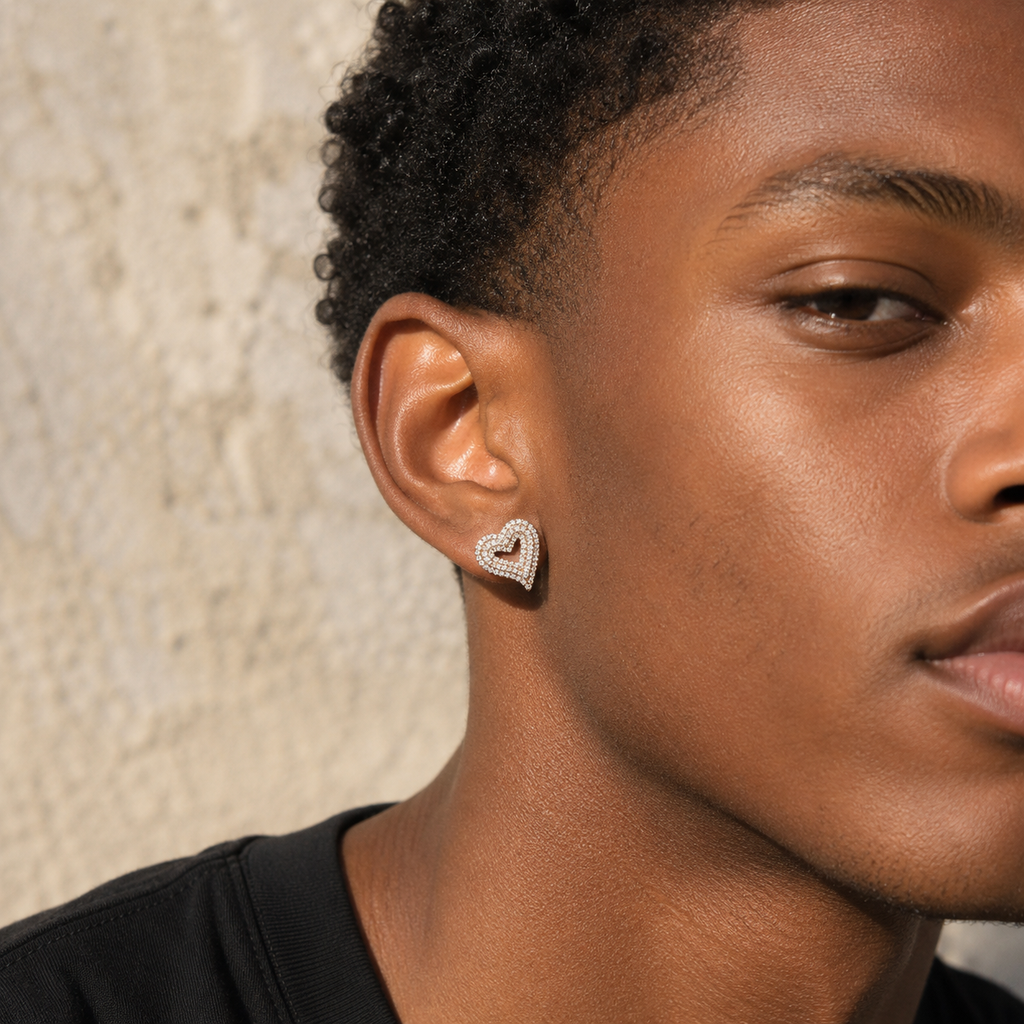 Hip-hop Heart-shaped Earrings