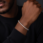 4mm Round Bead Chain Men's Bracelet