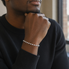4mm Round Bead Chain Men's Bracelet