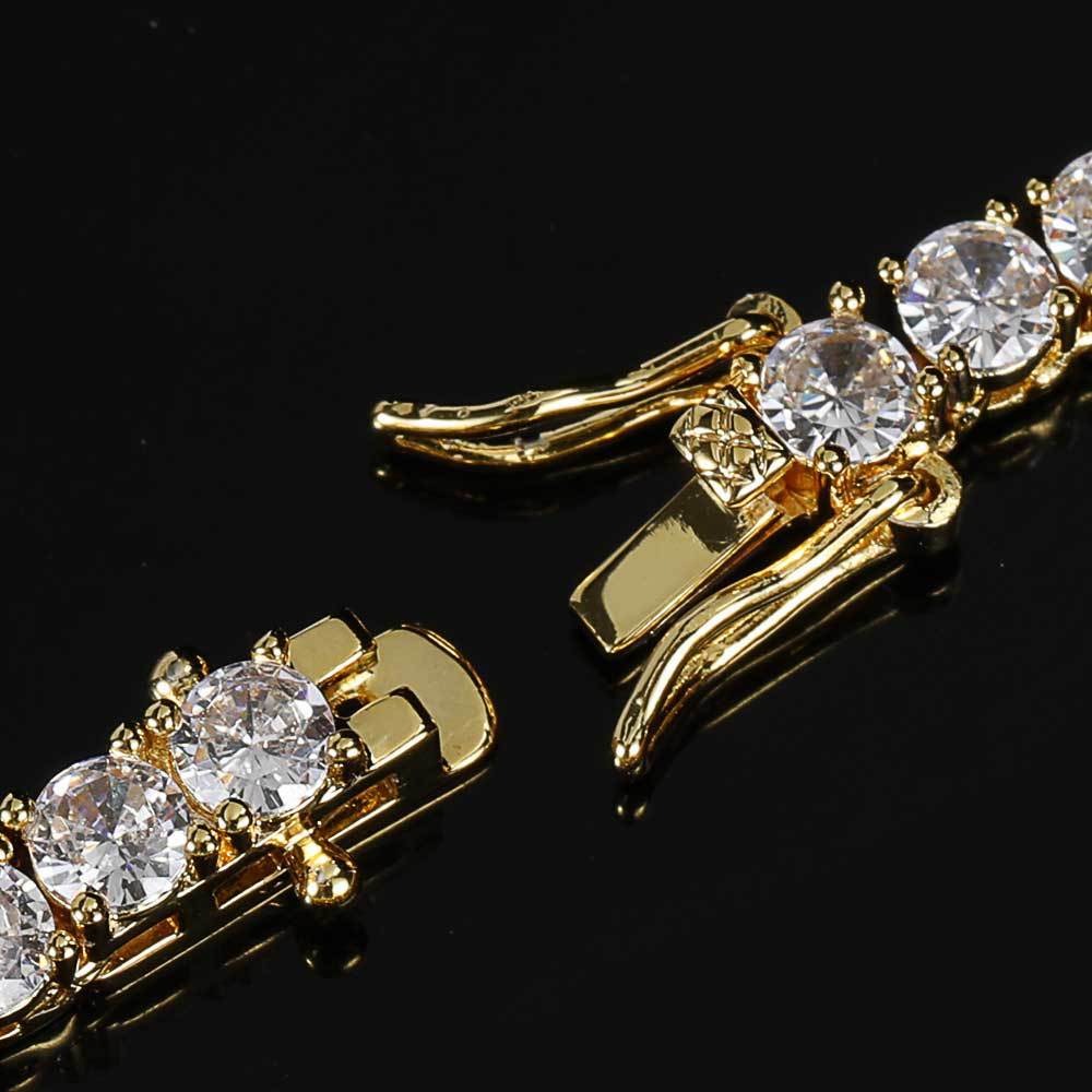 Women 6mm AAA CZ Hip Hop Clustered Tennis Chain Clustered Bracelets