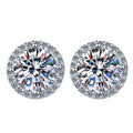 Certified VVS1 Moissanite Halo Earrings