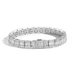 8mm Iced Square Baguette Tennis Bracelet