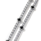 Iced Out Four Leaf Clover Tennis Necklace
