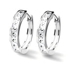 Moissanite Hoop Earrings in S925 Sterling Silver