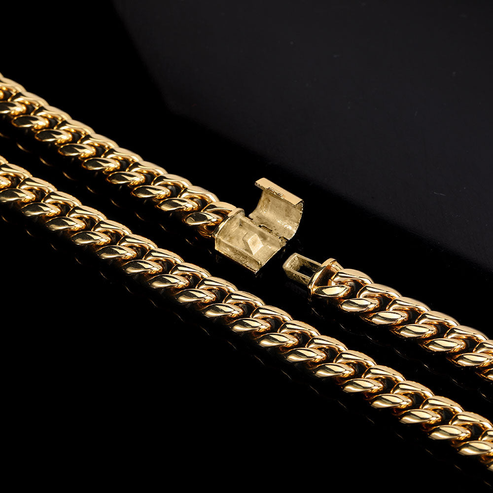 14mm Stainless Steel Cuban Necklace
