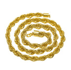 10mm 18K Gold/White Gold Finish Rope Chain