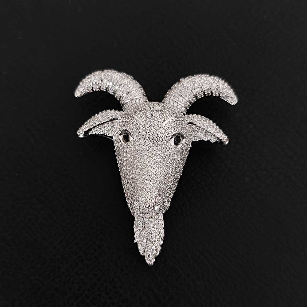 Goat Head Hip Hop Pendant Necklace