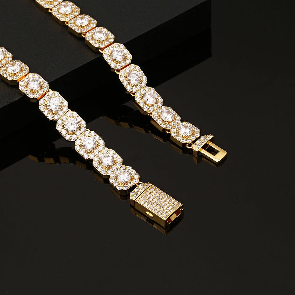 Clustered 10mm Tennis Chain