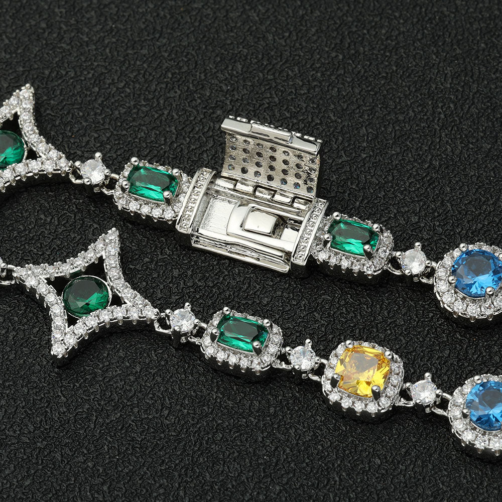 Icebling Colorful Gemstone Necklace