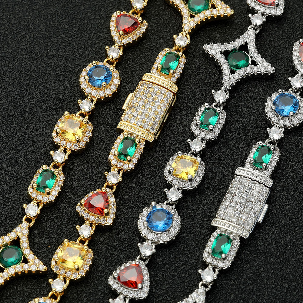 Icebling Colorful Gemstone Necklace