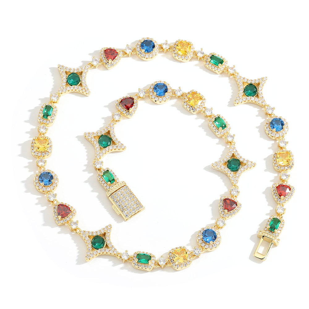 Icebling Colorful Gemstone Necklace