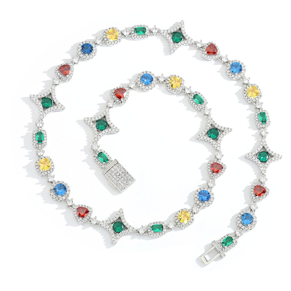 Icebling Colorful Gemstone Necklace
