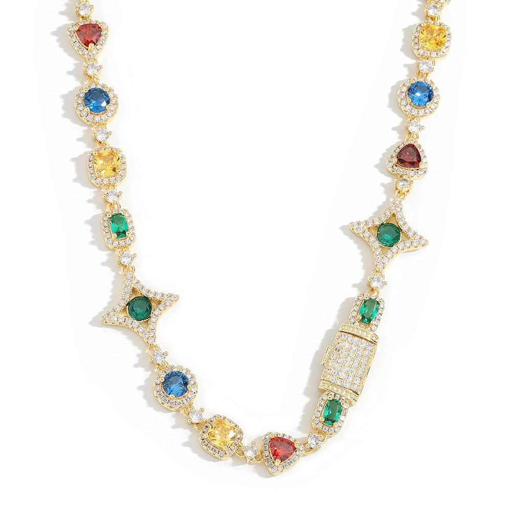 Icebling Colorful Gemstone Necklace