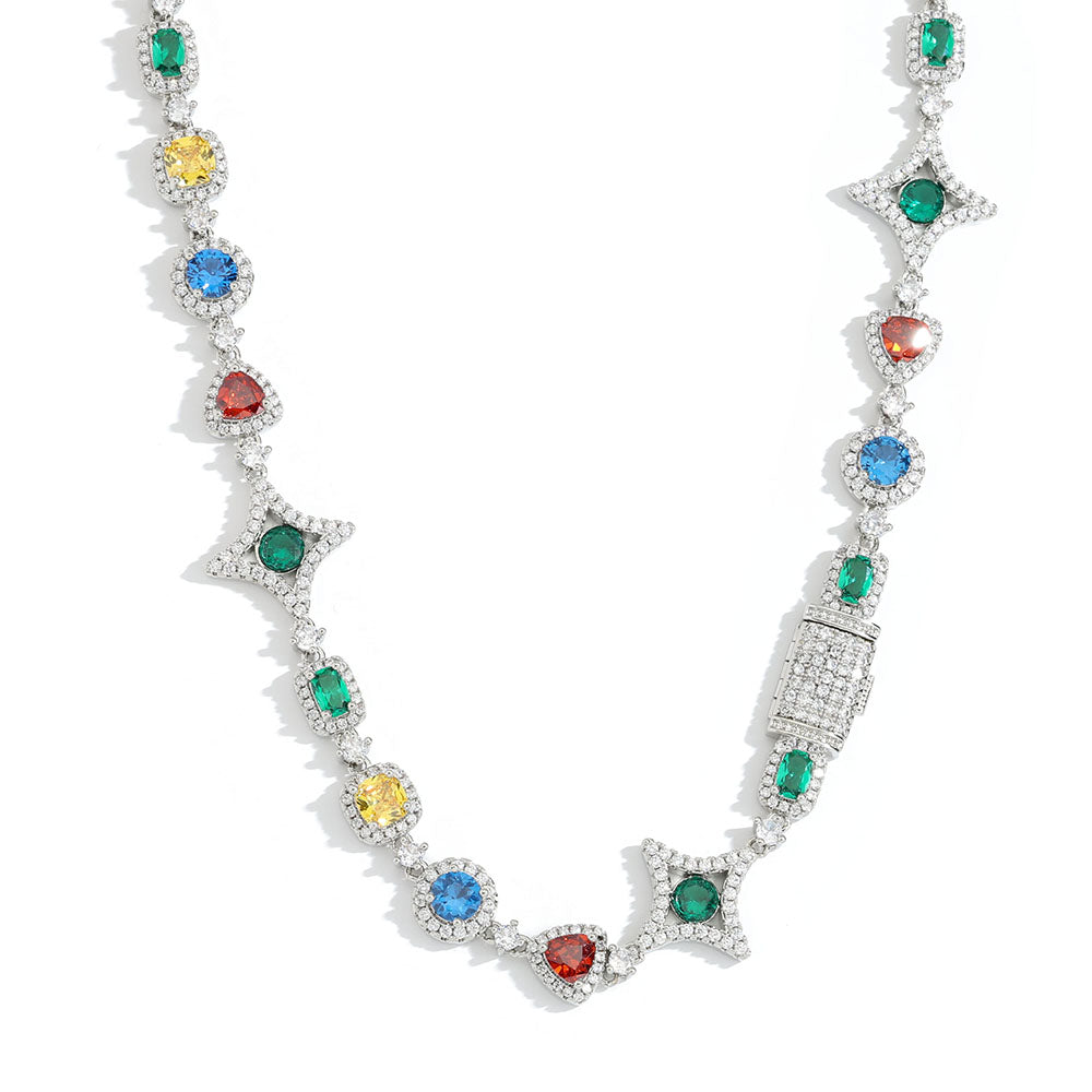 Icebling Colorful Gemstone Necklace