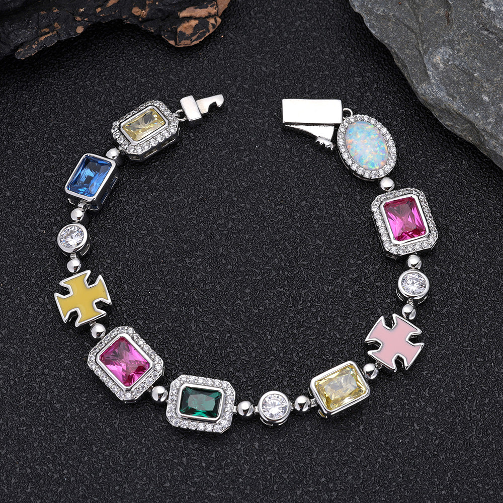 Women Icebling Gemstone Bracelet