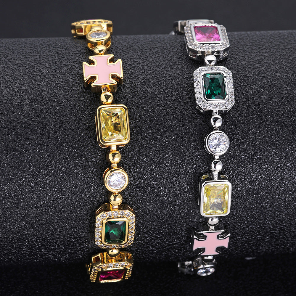 Women Icebling Gemstone Bracelet
