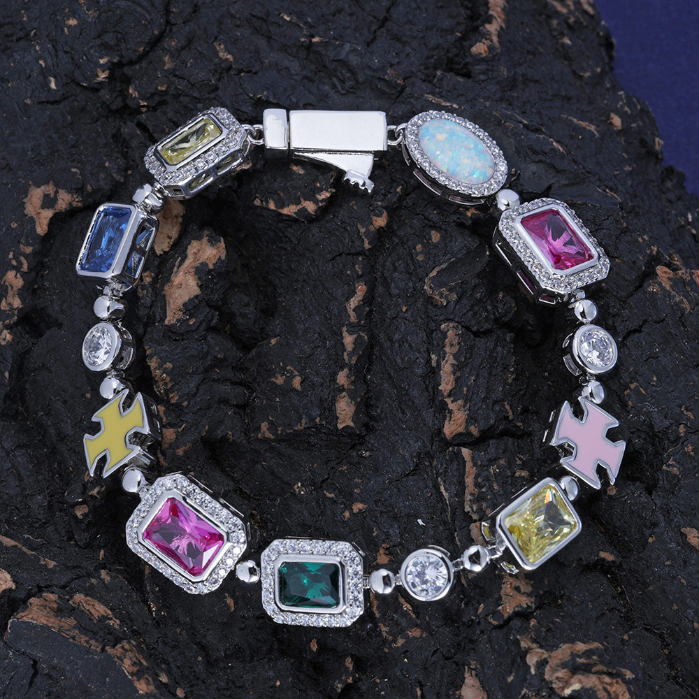 Women Icebling Gemstone Bracelet