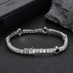 Iced Out Four Leaf Clover Tennis Bracelet
