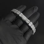 8mm Iced Square Baguette Tennis Bracelet